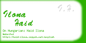ilona haid business card